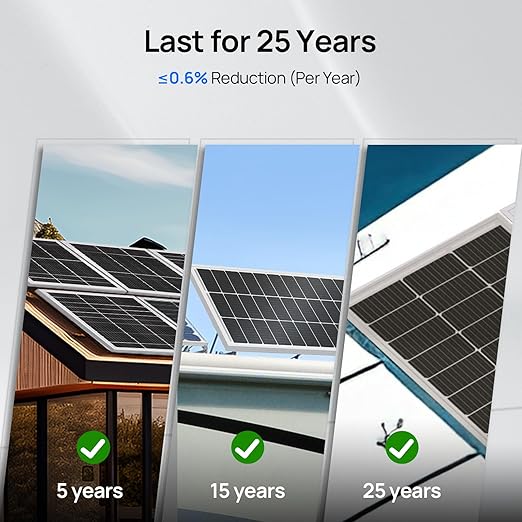 ECO-WORTHY 2pcs 100 Watt Solar Panels Monocrystalline Solar Panel for 12V/24V Battery RV Marine