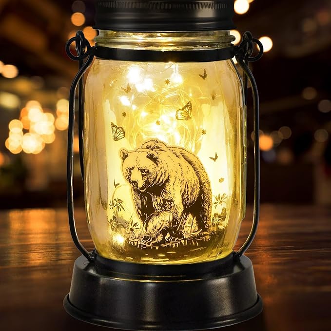 kyoryuger Bear Gifts for Women/Men Bear Lovers Solar Lantern Mom Birthday, Mothers Day, Solar
