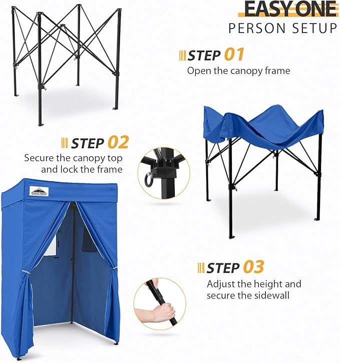EAGLE PEAK Flex Compact 4x4 Pop-up Canopy Changing Room, Portable Privacy Dressing Room for Indoor
