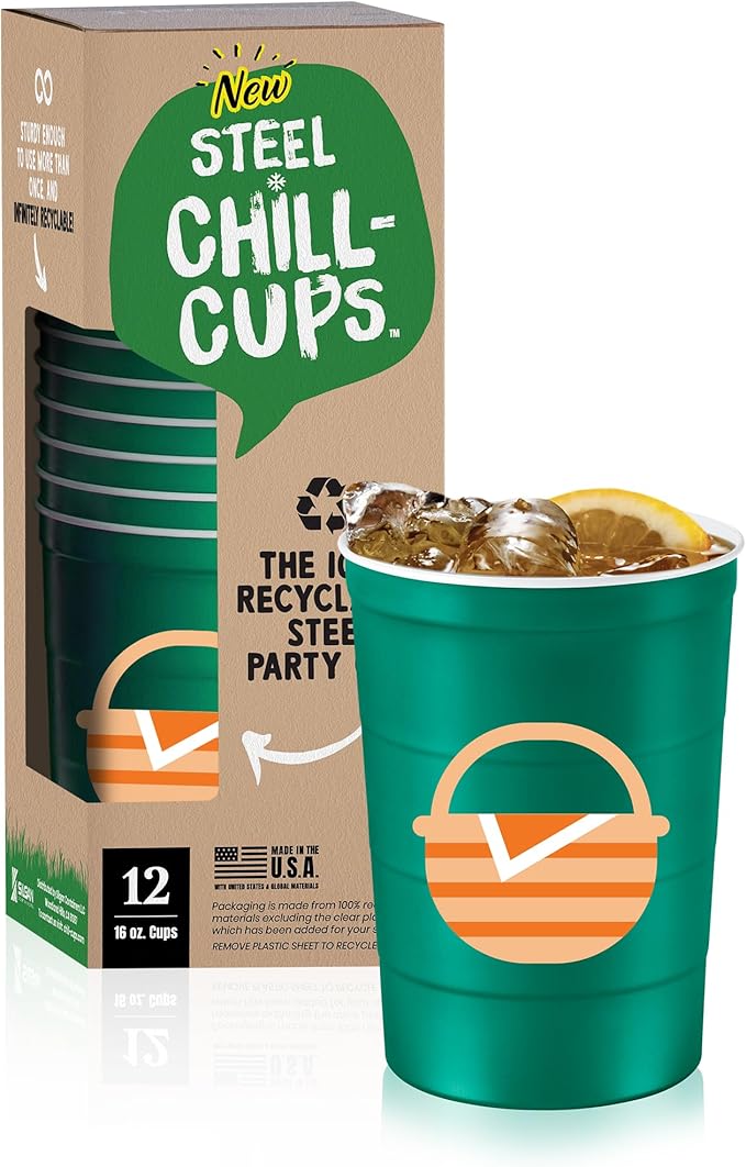 16 oz. Party Cup Summer BBQ Grill Picnic Design for Cold Drinks, Sturdy, Durable, Disposable