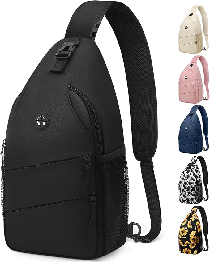 Crossbody Bags for Women Men Trendy Sling Bag Bakpack Casual Chest Bag with Convertible Shoulder