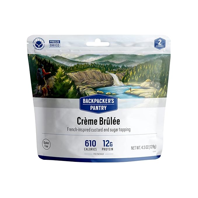 Backpacker's Pantry Creme Brulee - Freeze Dried Backpacking & Camping Food - Emergency Food - 12