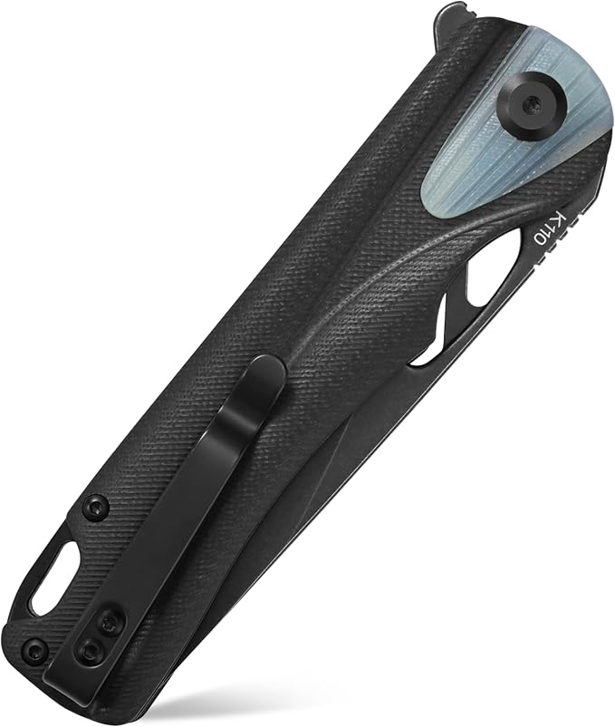 Sitivien ST165 Folding Knife,K110 Steel Blade with G10 Handle EDC Tool Knife Pocket Knife for