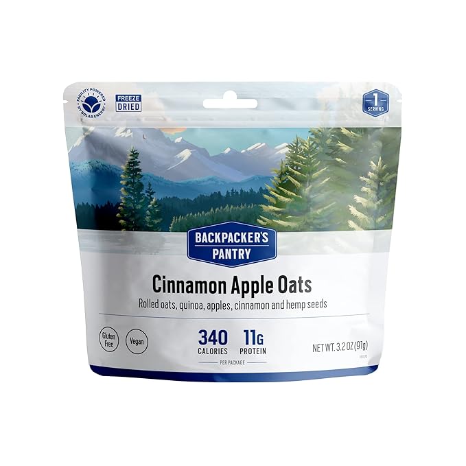 Backpacker's Pantry Cinnamon Apple Oats - Freeze Dried Backpacking & Camping Food - Emergency Food