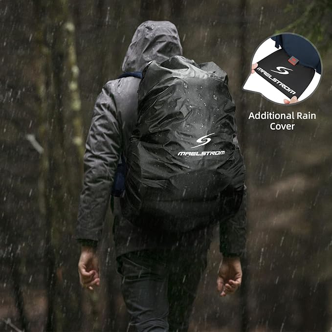 Maelstrom Hiking Backpack, 40L Waterproof Camping Daypack for Men and Women, Lightweight Travel