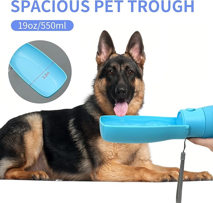 Dog Water Bottle, Travel Puppy Water Bowl, Leak Proof Portable Puppy Water Dispenser, Foldable Dog