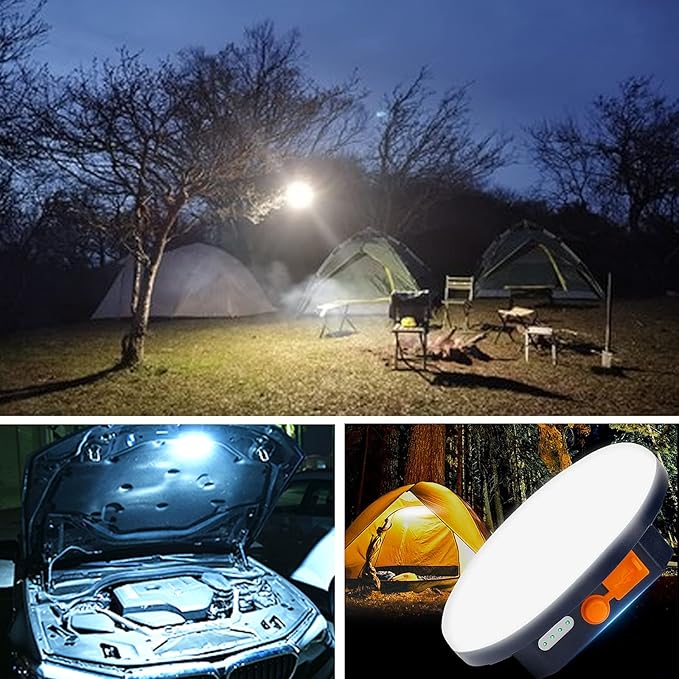 7800mAh 3000LM Flashlight Portable LED Camping Lantern Rechargeable Light 30W with Magnet , IPX5