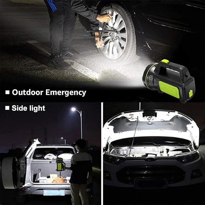LED Searchlights Handheld Lantern, 13000LM 2 Modes USB Rechargeable LED Flashlights, High Power