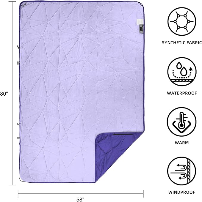 Outdoor Waterproof Blanket, Foldable Fleece Stadium Blanket for Outdoor Sports Event, Camping, Car
