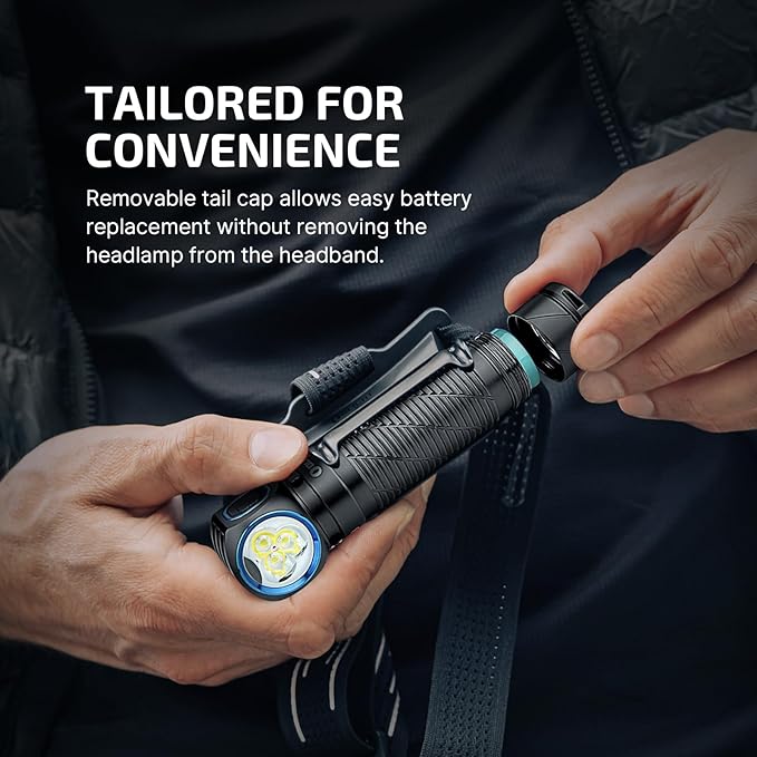 OLIGHT Perun 3 Rechargeable Headlamp Flashlight, 3000 Lumens LED Headlight with Red Light