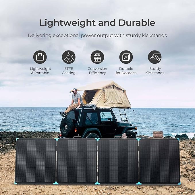 Renogy 400W Portable Solar Panel Suitcase, 23% High Efficiency Foldable Solar Charger for Power