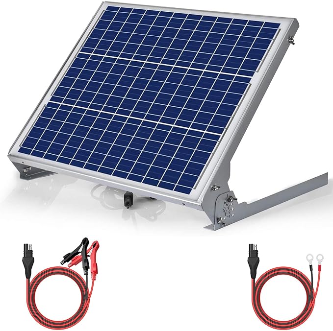 SUNER POWER 12V 50W Solar Battery Charger Maintainer, Built-in UltraSmart MPPT Controller