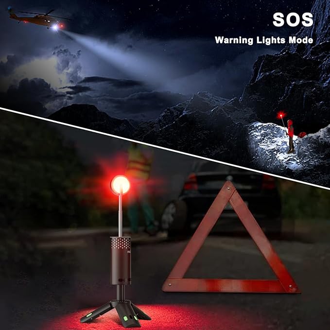 Camping Lights Rechargeable, Detachable Camping Lantern with Stand, Telescopic Waterproof Camp