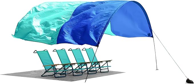Shibumi Shade Mini®, World's Best Beach Shade with Quiet Canopy, The Original Wind-Powered® Beach