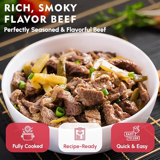 Werling Meat Canned Beef 14.5 Oz ??Fully Cooked, Heat & Eat | Shelf Stable Canned Meat for Pantry