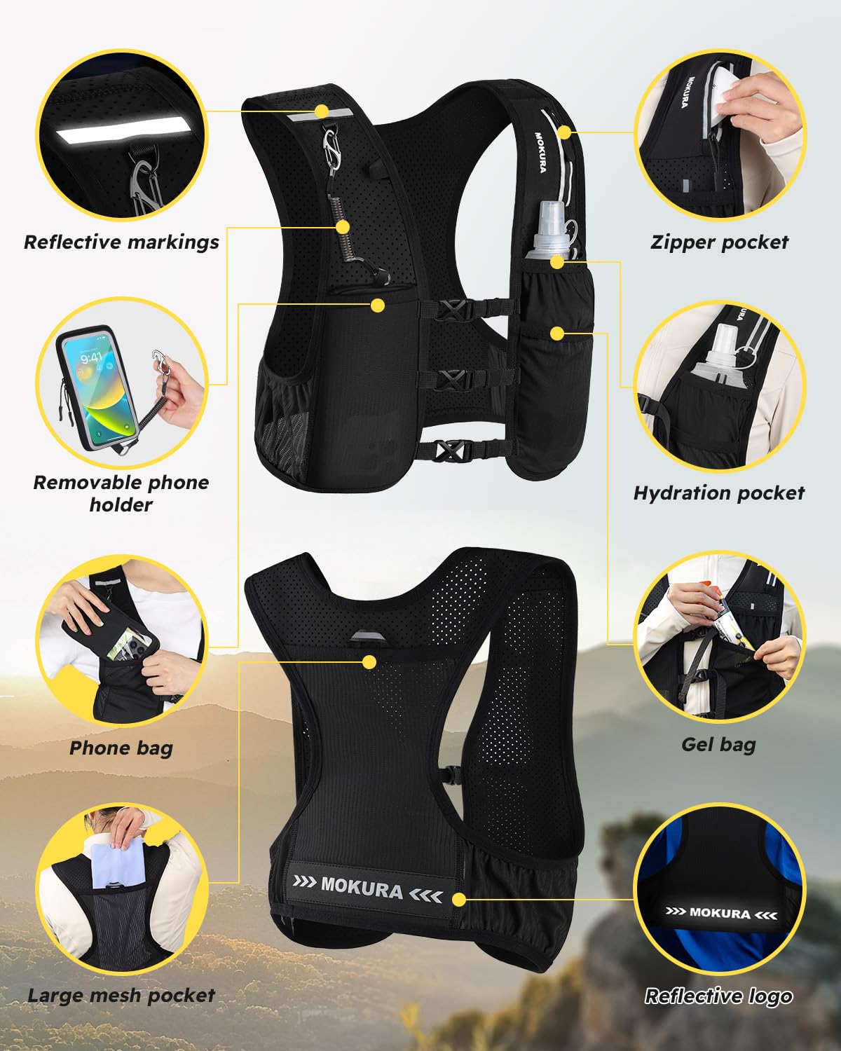 MOKURA Hydration Vest - 500ML - product view 5