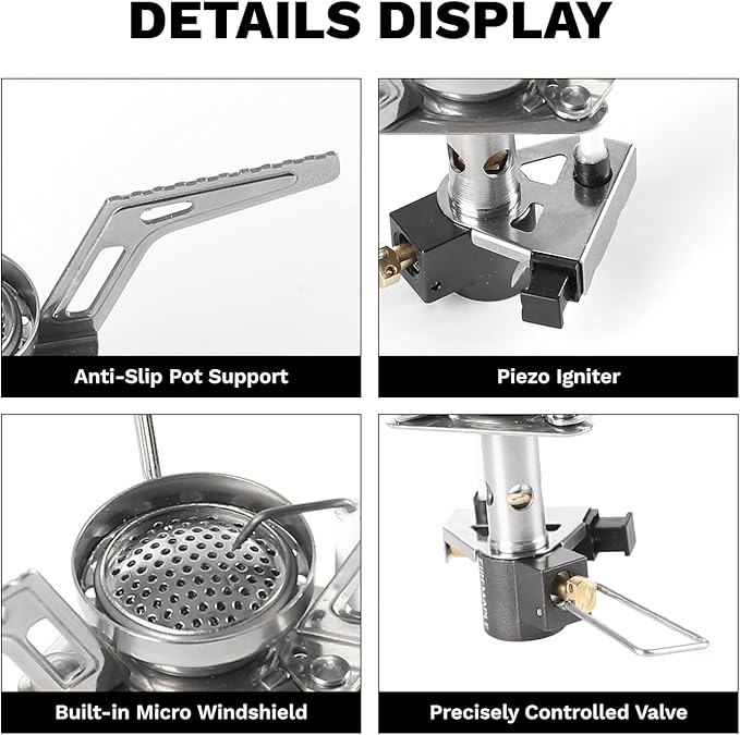 Fire-Maple Torch Gas Stove ??Ultralight Backpacking Camping Stove, Built-in Piezo Ignition