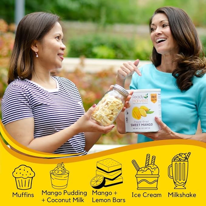 Ready Harvest Freeze Dried Food - Mango | Emergency Snacks | Fruit for Camping & Survival | #10 Can