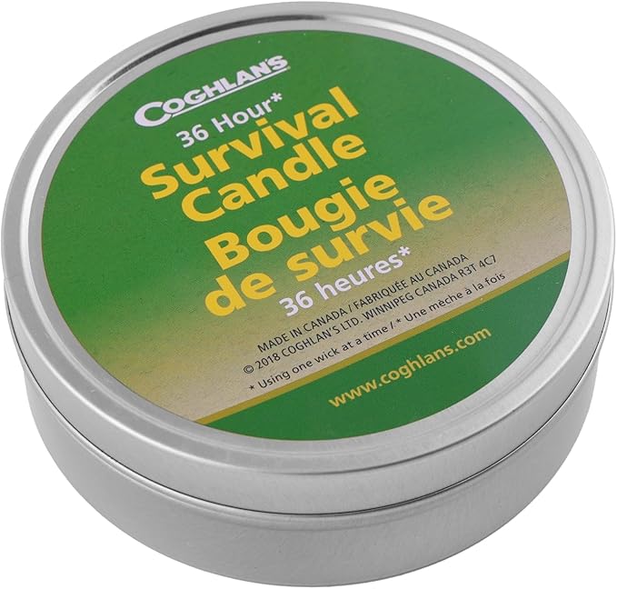 Coghlan's 36-Hour Emergency Survival Candle ??Paraffin Wax Candle in Aluminum Tin Container, Triple