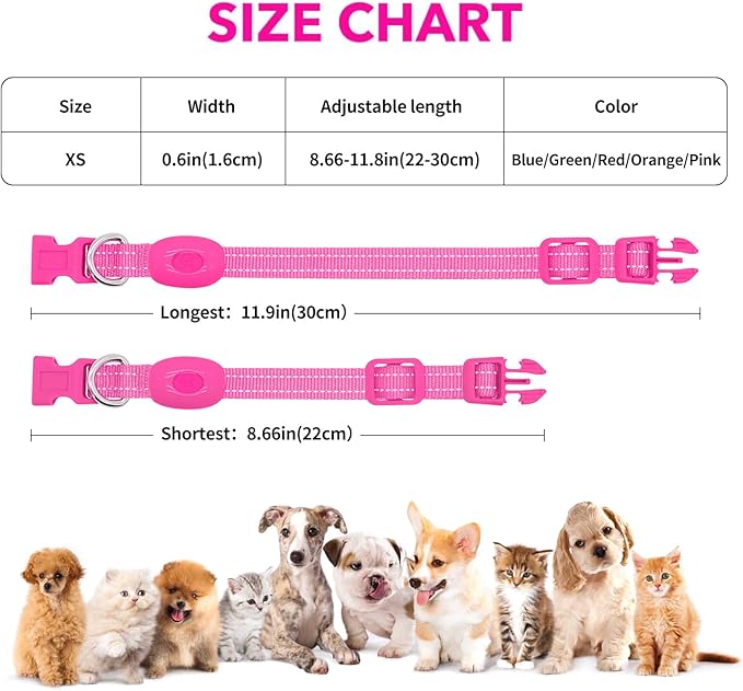 Illumifun LED Cat Collar, USB Rechargeable Light Up Dog Collar, Adjustable Safety Collar Light for