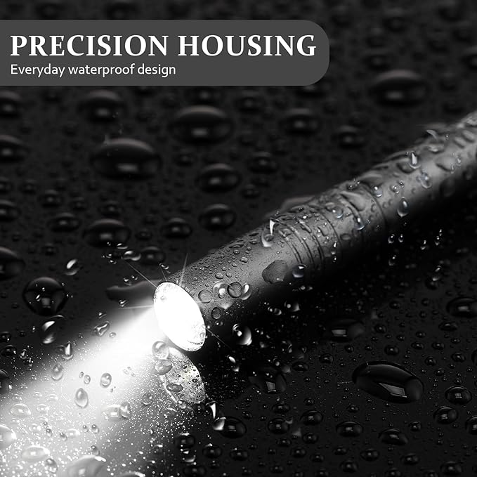 24 Pack Mini Pen Flashlights Bulk LED Pen Lights Aluminum Pocket Flashlights with Clips Small
