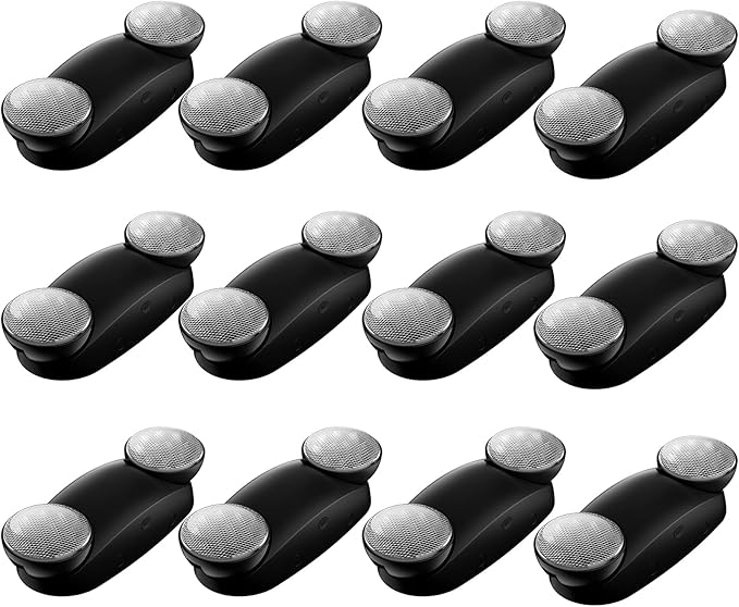 Spectsun 12 Pack Black Emergency Light with Battery Backup - Round 2 Heads UL Certified Wall Mount