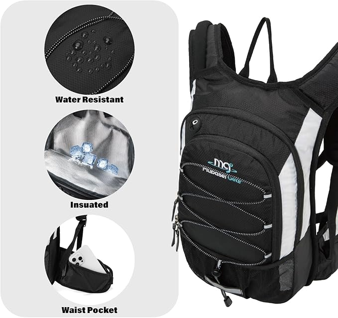 15L Insulated Hydration Backpack Pack with 2L Water Bladder Lightweight Hiking Backpack Bag for