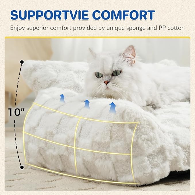Large Dog Bed Sofa, Fluffy Pet Bed for Medium and Large Dogs, Supportive Dog Couch Sofa for Dogs