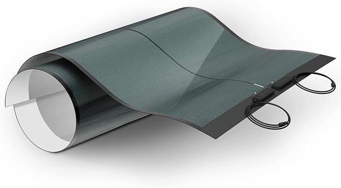 BougeRV Yuma 200W CIGS Thin-Film Flexible Solar Panel, The Most Flexible Solar Panel with Tape for
