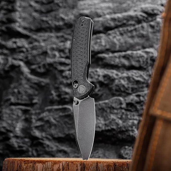Crossbar Lock Folding Knives, 3.34??14C28N EDC Knife for Men, Pocket Knife with Clip,Thumb