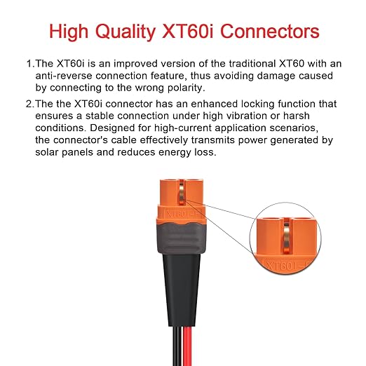 10AWG XT60i to SAE Adapter Extension Cable with SAE Polarity Reverse Adapter for Portable Power
