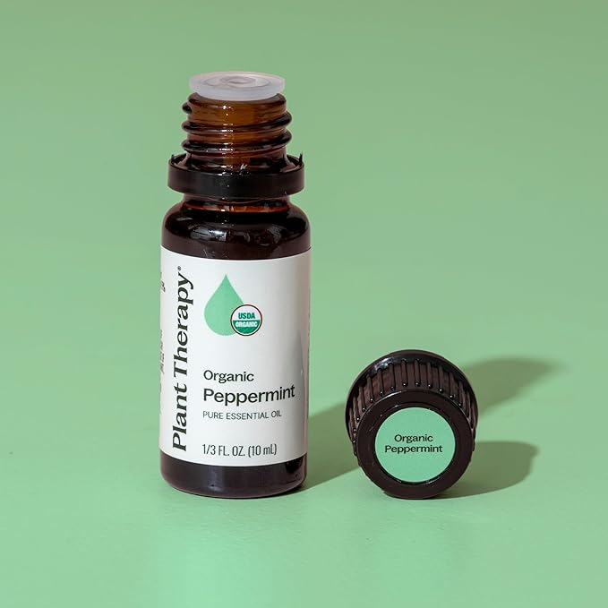 Plant Therapy Organic Peppermint Essential Oil 100% Pure, USDA Certified Organic, Undiluted