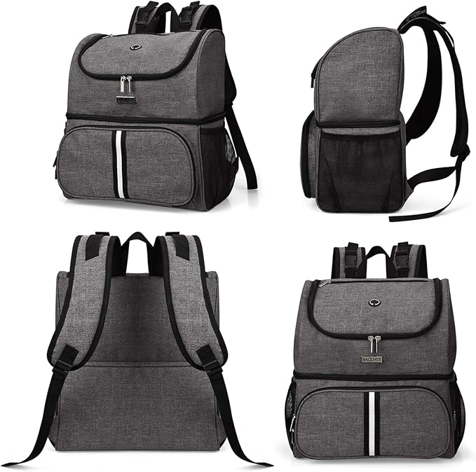 BAGLHER Pet Travel Bag, Double-Layer Pet Supplies Backpack (for All Pet Travel Supplies), Pet