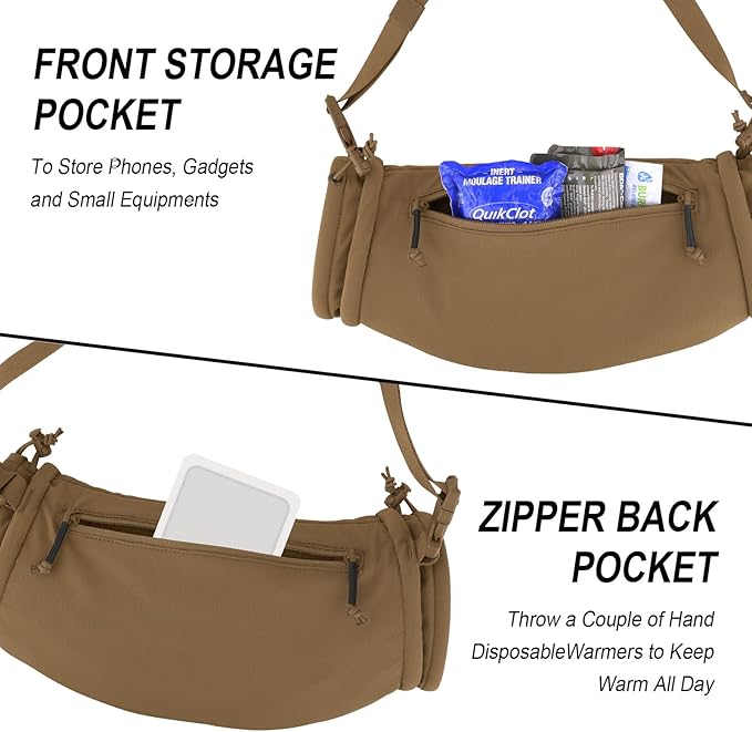 PETAC GEAR Tactical Hand Warmer,Portable Drop Hanger Waist Handwarmer Pouch for Hunting Golf