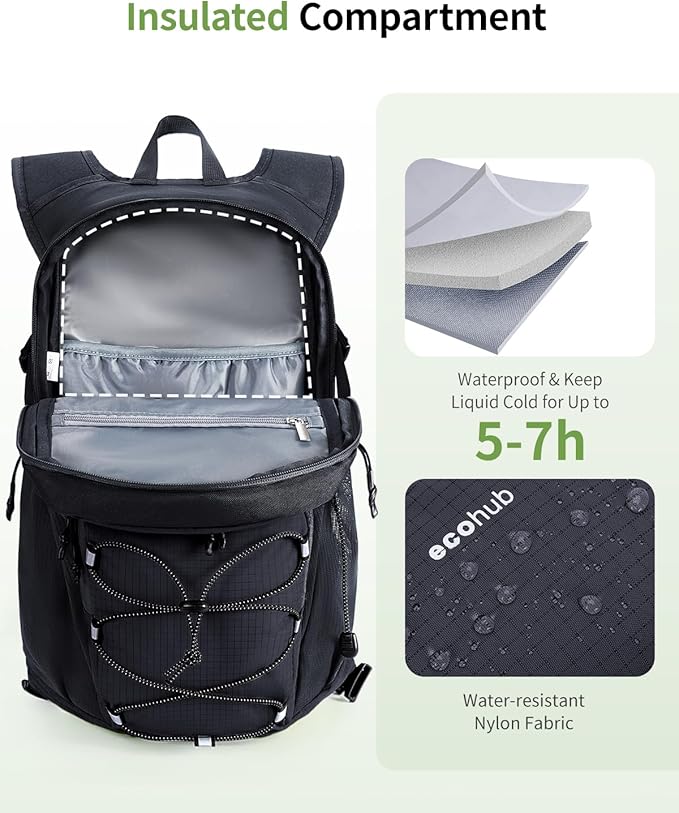 ECOHUB Hydration Backpack for Men Women, 20L Lightweight Hiking Daypack Cycling Backpack with 2L