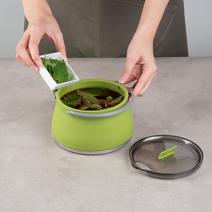 Restaurantware-Hi Tek 1 Liter Collapsible Camping Kettle, 1 Portable Cook Pot - With Perforated