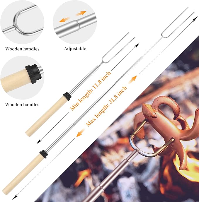 Camping Cooking Utensils Set, Stainless Steel Grill Tools, Camping BBQ Cookware Gear and Equipment