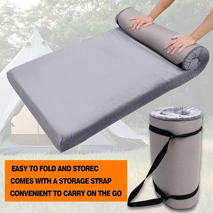 Memory Sponge Camping Mattress is Suitable for Adult Waterproof Sleeping mats, roll up Floor