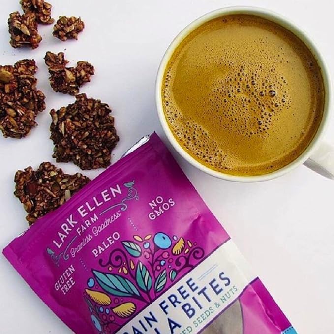 Lark Ellen Farm Grain Free Paleo Granola Bites Certified Organic Vegan Snacks and Cereal made from
