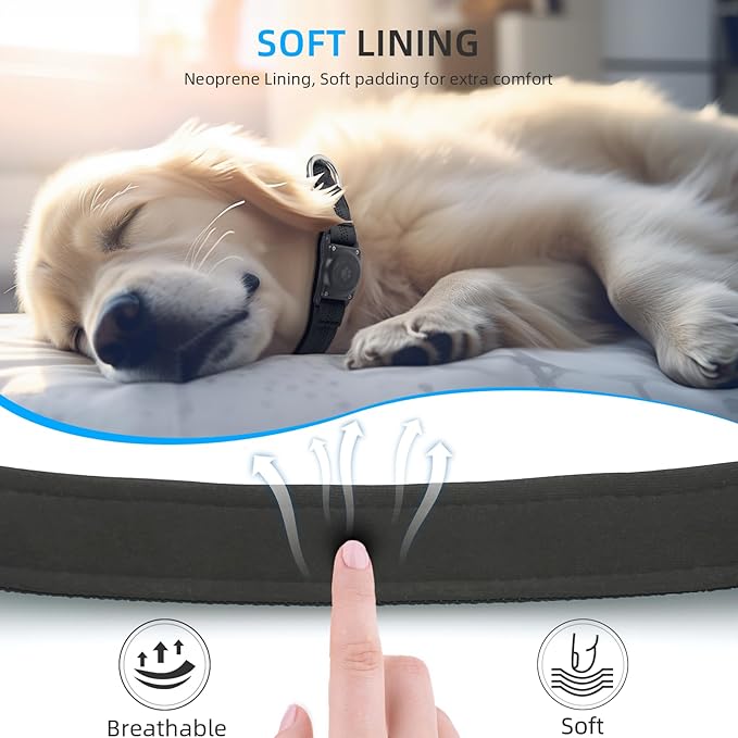 Upgraded AirTag Dog Collar, IP68 Waterproof Air Tag Dog Collar Holder, Reflective, Ultra-Durable