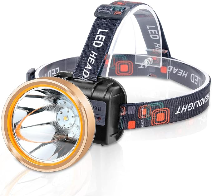 Superbright Coon Hunting Lights, High Lumens LED Headlamp with 2 Light Modes, Waterproof &