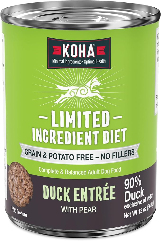 KOHA Limited Ingredient Diet Duck Entrée for Dogs - Sensitive Stomach Canned Dog Food - High
