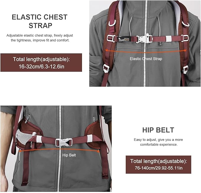 MOUNTAINTOP 25L/40L Hiking Backpack,Lightweight Travel Backpack for Men Women Outdoor Backpacking
