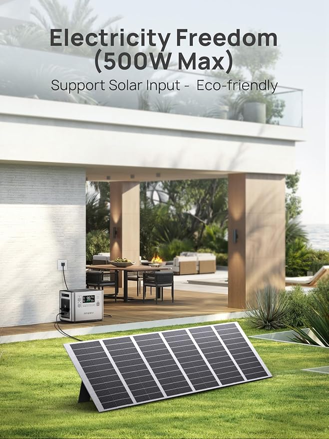 AFERIY P210 Portable Power Station 2400W (4800W Peak),2048Wh LiFePO4 Battery Generator with 1100W