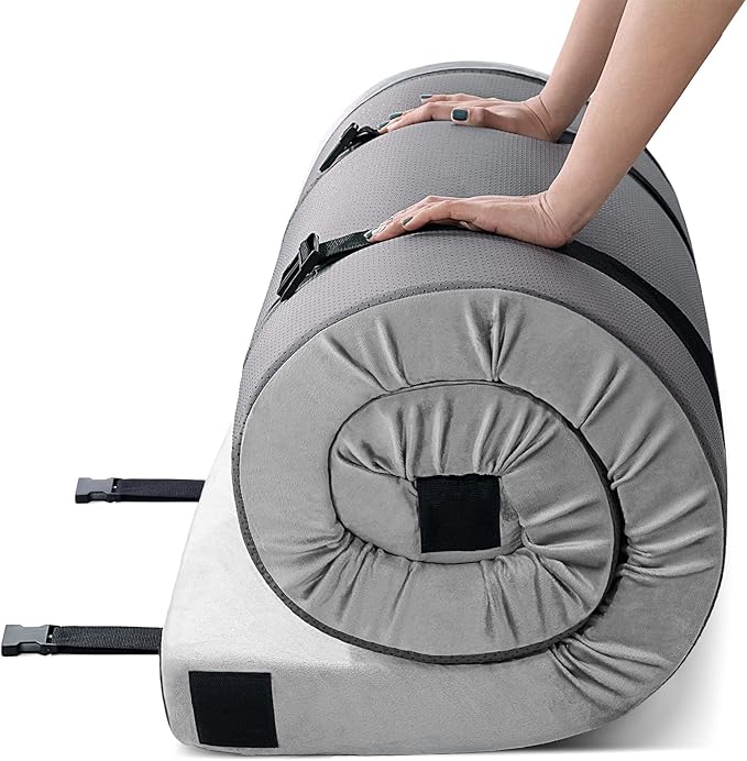 KingChii CertiPUR-US Memory Foam Camping Mattress, Portable Roll Up Travel Car Camping Mattress