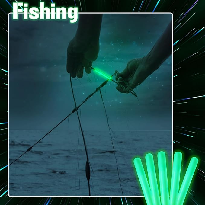 Jenaai 500 Pcs Fishing Glow Sticks Bulk for Bobbers Mini Glow Stick Rod Tip for Fishing Poles Small