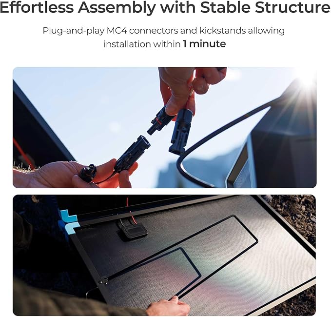 Renogy 220W Portable Solar Panel Suitcase, 23% High Efficiency Foldable Solar Charger for Power