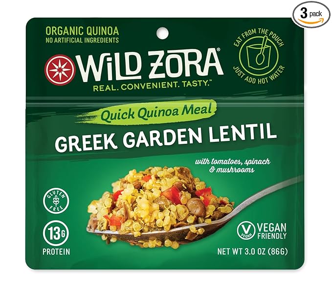 Wild Zora Instant Organic Quinoa Meals, Quick & Tasty Prepared Bowls, Pantry Staples Gluten-Free