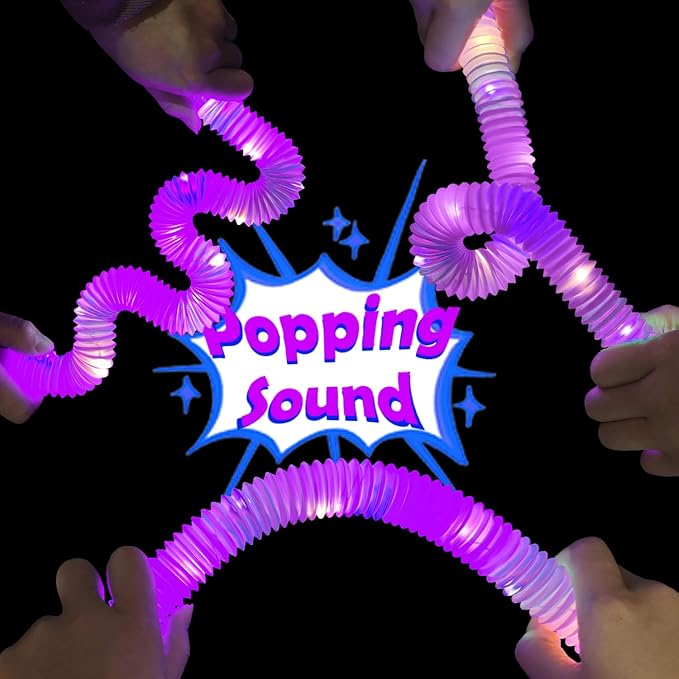 Glow Party Favors Supplies for Kids, 12 PCS Purple Light Up Glow Sticks Necklaces Bracelets