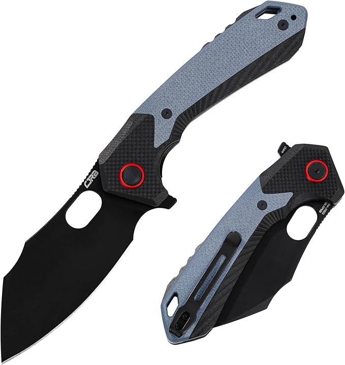 CJRB Folding Pocket Knife Caldera (J1923) AR-RPM9 Powder Steel Blue G10 Handle for Men EDC Camping